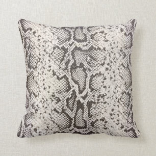 Almofada Branco exótico do teste padrão de Snakeskin