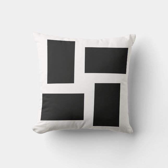 Almofada Branco Macio e Design Abstrato Pastel Pitch (Frente)