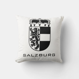 Almofada Brasão de Armas de Salzburgo Arte Monocromática Re
