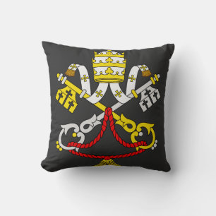 Almofada Brasão de Armas do Vaticano Emblema Premium de Art