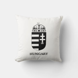 Almofada Brasão de Armas Húngaro Arte Monocromática Contemp