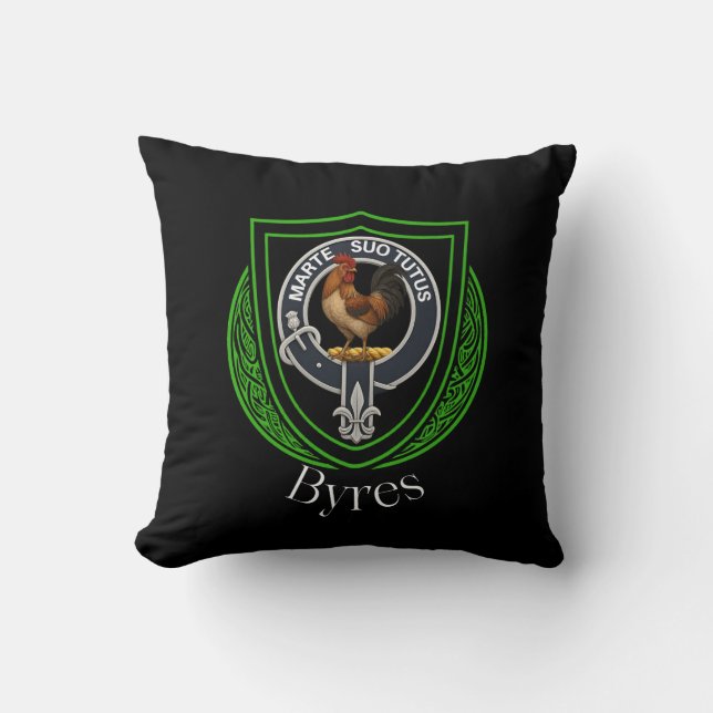Almofada Brasão de Clã Escocês Byres (Frente)