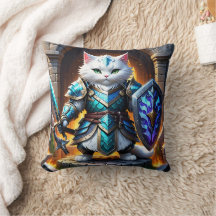 Brave Cat Warrior em Fantasy Armor por Castle