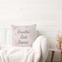 Breathe Rest Repeat Elegant Blush Pink Floral