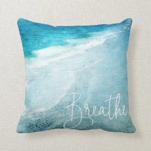 Almofada Breathe Yoga Cote Retro Beach Teal Blue Ocean