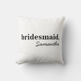 Almofada Bridesmaid do Chá de panela Moderno Personalizado
