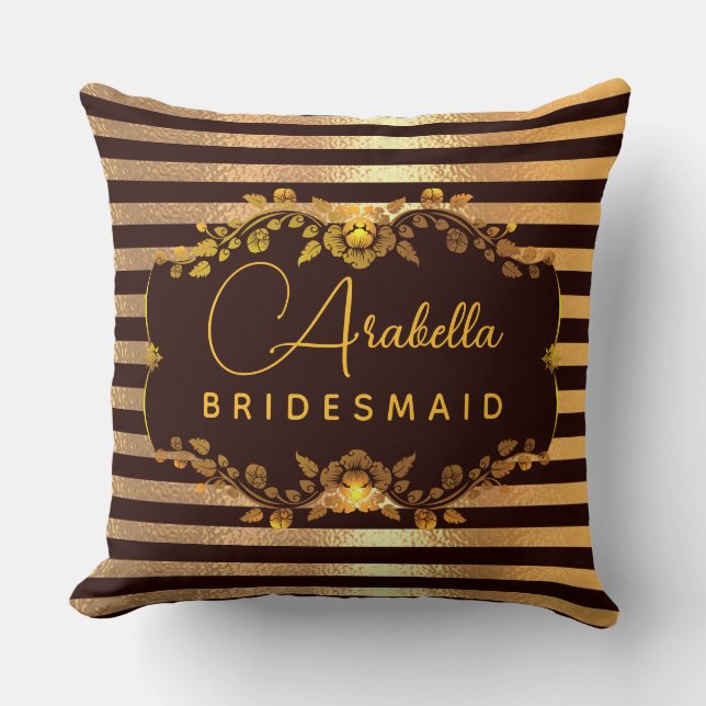 Almofada Bridesmaid Glitter Impressão personalize (Frente)