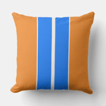 Bright Blue Racing Strips Em Laranja Negrito