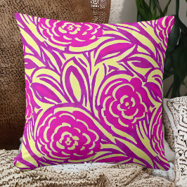 Almofada Bright Boho Floral Swirl Watercolor