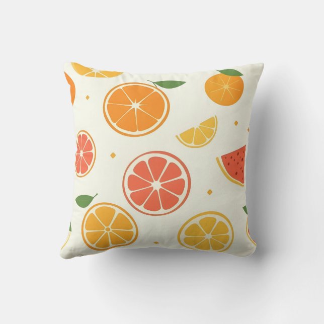 Almofada Bright Citrus Fruta Art (Verso)