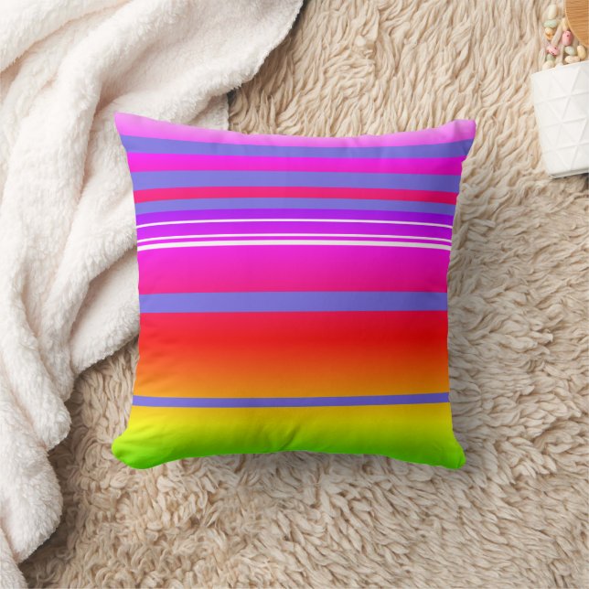 Almofada Bright colorida, listrada (Cobertor)