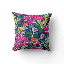 Bright floral matisse style shoe cushion