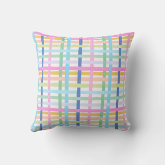 Almofada Bright Rainbow Plaid - Maximalist Gingham