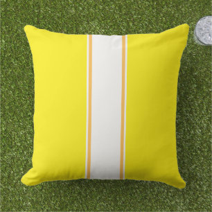 Almofada Bright Sporty Lemon Yellow Racing Stripes