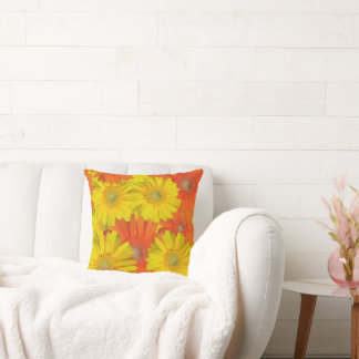 Almofada Bright Yellow and White Flowers Pillow
