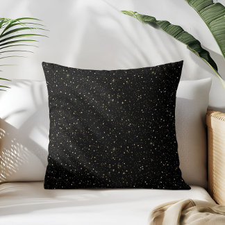 Almofada Brilhante dourado e imagem de brilho a preto