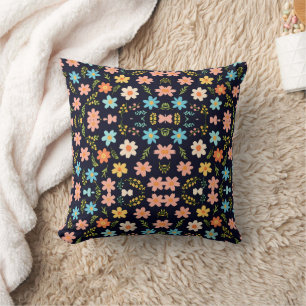 Almofada Brilhantes Whimsical em Midnight Blackground