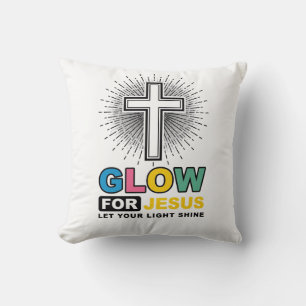 Almofada Brilhe Para Jesus Design de Camiseta de Luz de Cru