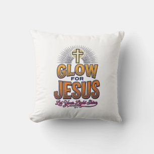 Almofada Brilhe por Jesus Deixe Sua Luz Brilhar Desenho Cri
