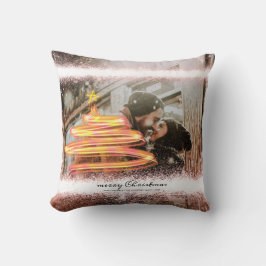 Almofada Brilho da foto da estrela da árvore de Natal