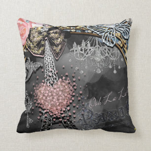 Almofada Brilho Glamour Paris Sparkle França Feminina Moda