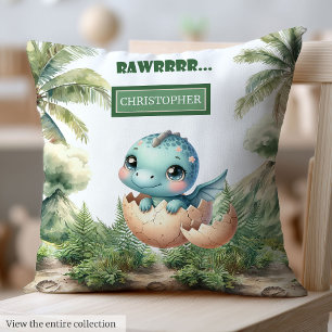 Almofada Brincadeiras de Chapéu em Breve Bebê Dinossauro Tr