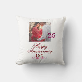 Almofada Brindemos a 20 Anos feliz aniversário adicionar fo