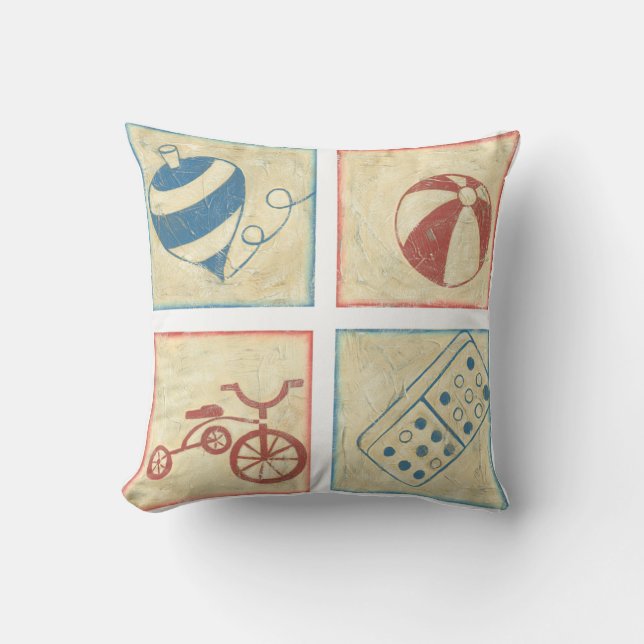 Almofada Brinquedos infantis de Chariklia Zarris (Frente)