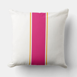 Almofada Brisas De Corrida Amarelo Rosa Brilhante Em Branco