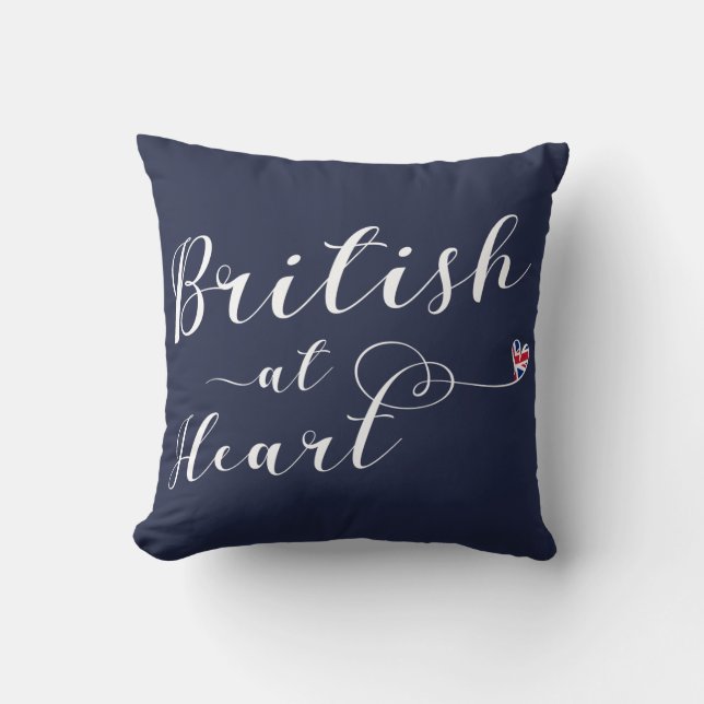 Almofada British At Heart Throw, Reino Unido (Frente)