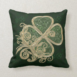 Almofada Broche elegante do trevo 4-Leaf