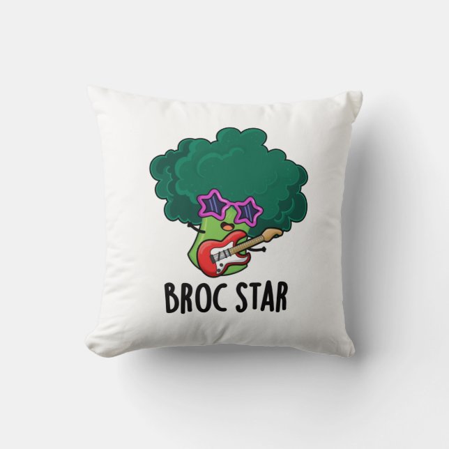 Almofada Brock Star Funny Brocolli Rock Star (Frente)