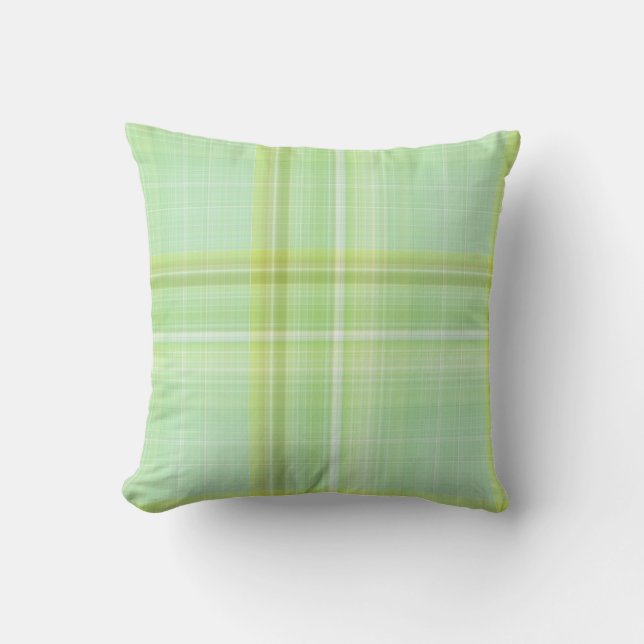 Almofada Broto Verde Xadrez Verde Pastel (Frente)
