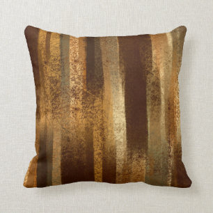 Almofada Brown abstrato e bege Textured