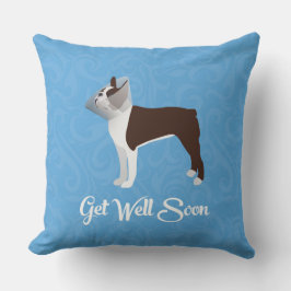 Almofada Brown Boston Terrier fica bem em breve Design