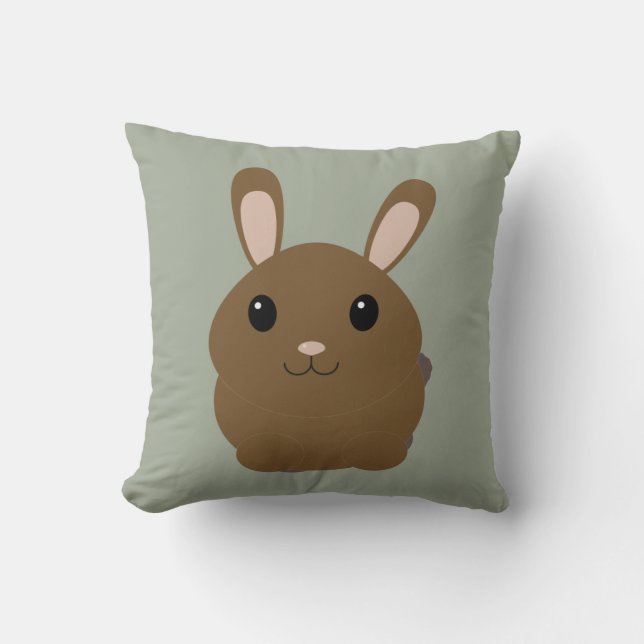 Almofada Brown Cartoon Bunny (Frente)