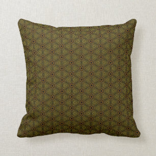 Almofada Brown e travesseiro decorativo floral do verde