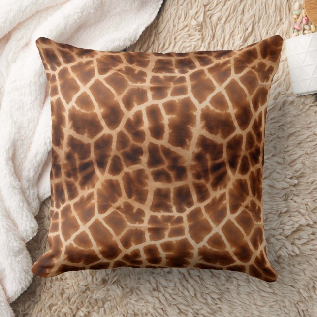 Almofada Brown Giraffe Impressão (Cobertor)