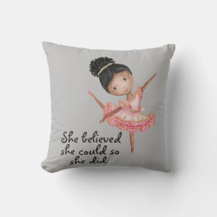 Almofada Brown Girl Ballerina com citação