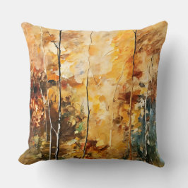 Almofada Brown Leaf Nature Serenity Abstrato Art