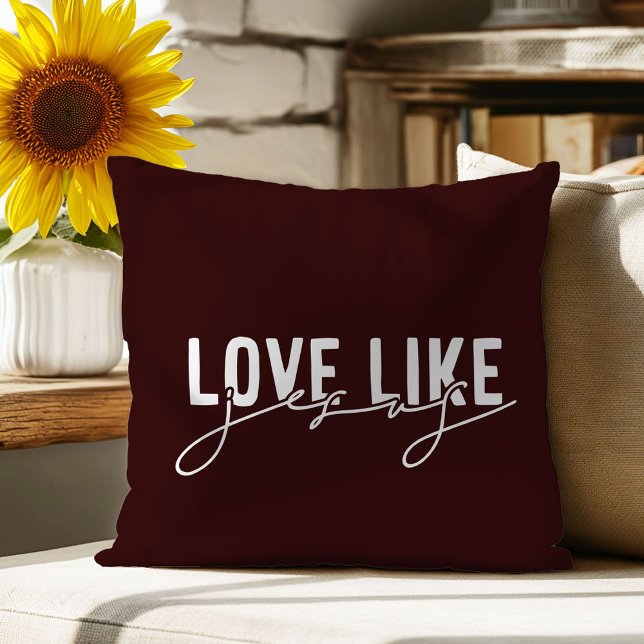 Almofada Brown Love como Jesus Travesseiro decorativo Crist (Criador carregado)