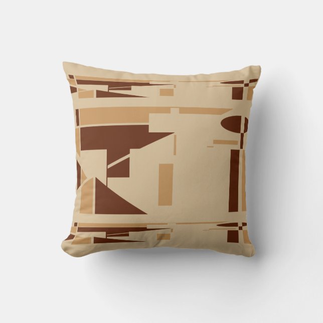 Almofada Brown Tan Southwest parece Design minimalista (Frente)