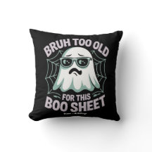 Bruh Velho Demais para Essa Folha de Boo Halloween