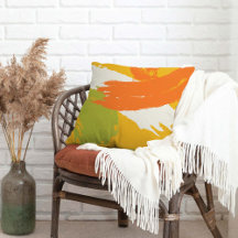 Brushstrokes Modernos - Laranja, Verde e Amarelo