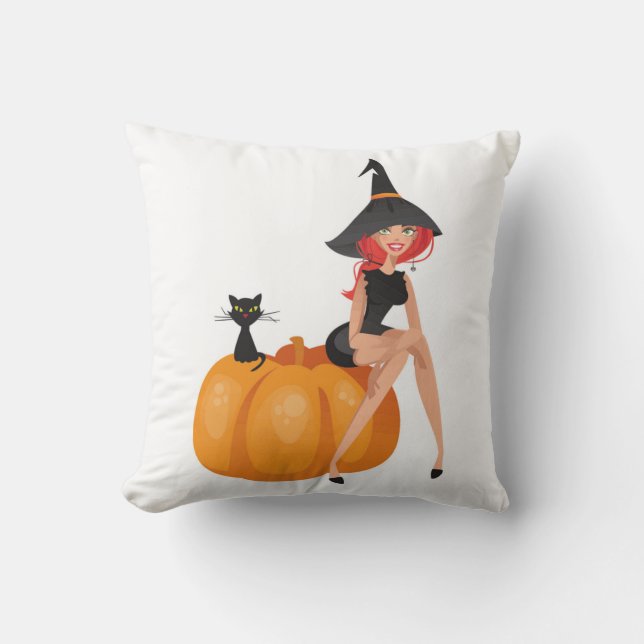 ALMOFADA BRUXA DE HALLOWEEN (Frente)