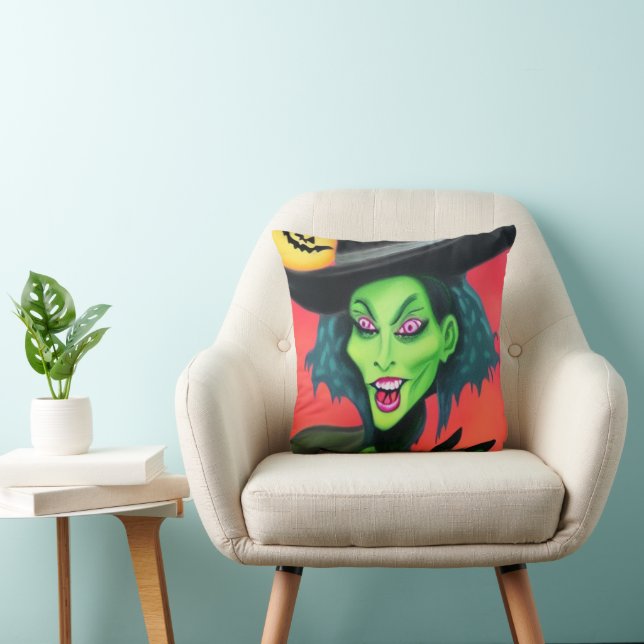 Almofada Bruxa de Halloween Caprichosa (Cadeira)