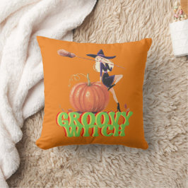 Almofada bruxas de Dia de as Bruxas engraçado BROVY WITCH