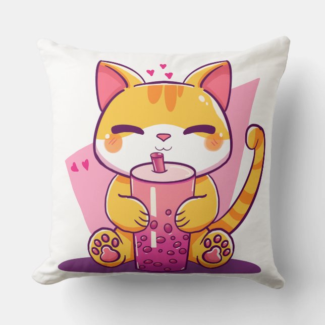 Almofada Bubble Tea Kitty (Frente)