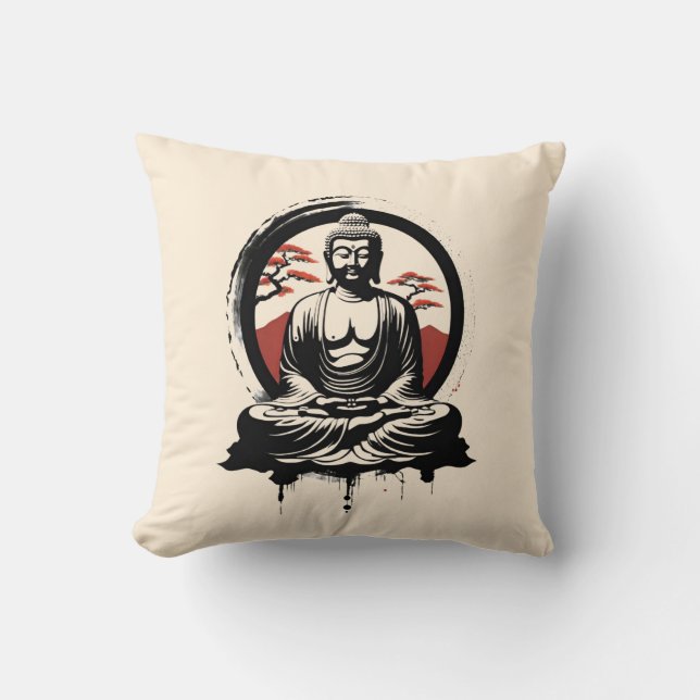 Almofada Buda Zen Japonês (Frente)