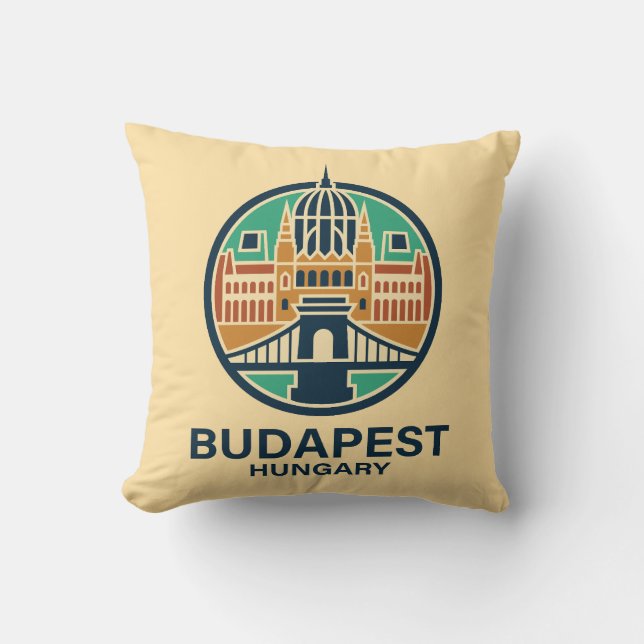 Almofada Budapeste Hungria Europa (Frente)
